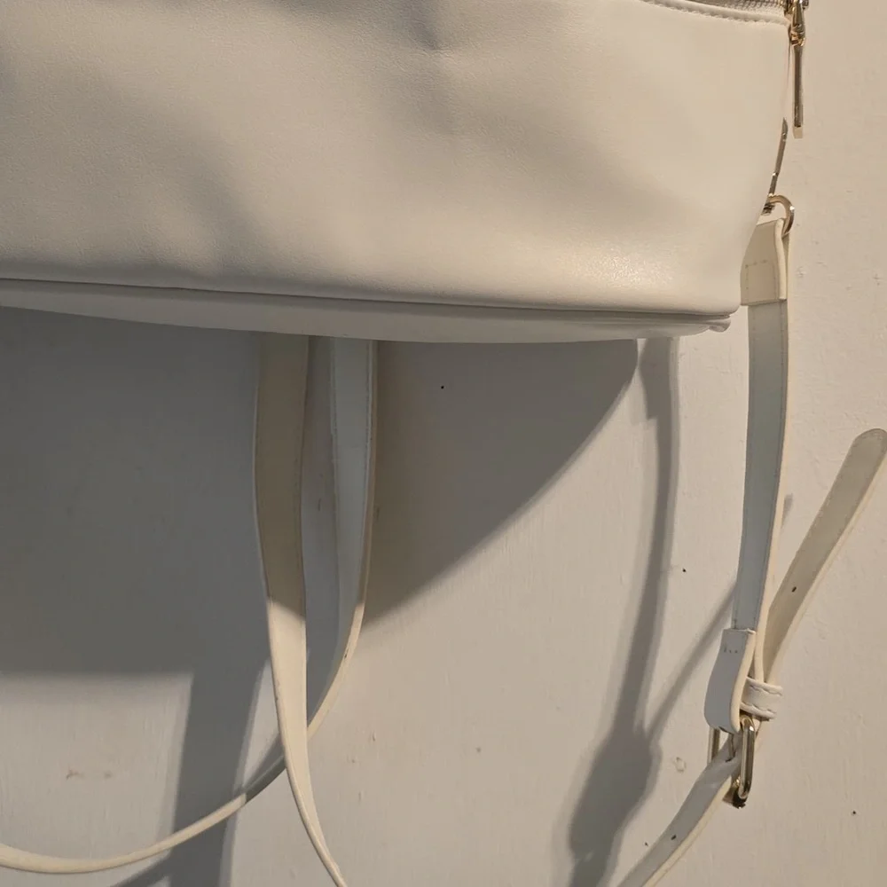 Bebe Cream Backpack with Gold Accents